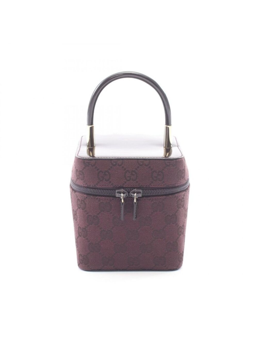 Gucci Handbag GG Canvas Patent Vanity Bag